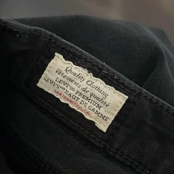 LEVIS Premium 311 Shaping Skinny Jeans Black Denim Black Tab Baddie Size 25 - Picture 9 of 13